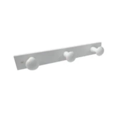 COLGADOR MADERA DE PINO 4 POMOS BLANCO