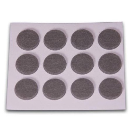 FIELTRO ADHESIVO DISCO 20 MM. GRIS DISPLAY-12