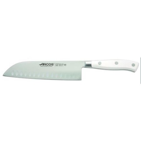 CUCHILLO SANTOKU CON ALVEOLOS 18CM RIVIERA BLANCO