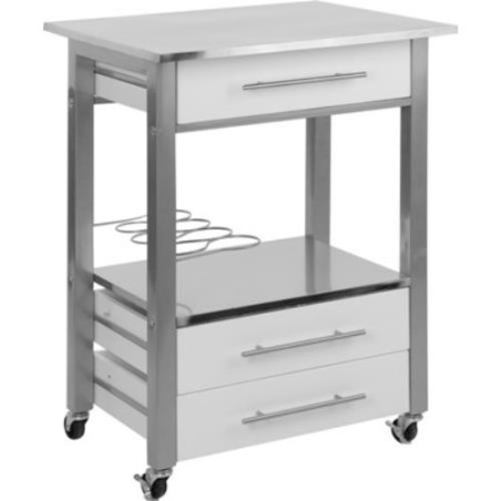 CARRO COCINA BLANCO 3 CAJONES+BOTELLERO 784400050