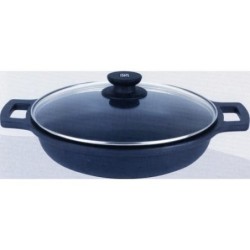 CACEROLA BAJA AL. FUNDIDO CON TAPA CRIS 20 CM.