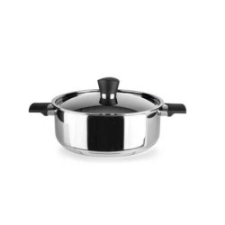 CACEROLA 22 CM ACERO INOX 18/10 ASAS DE BAQUELITA
