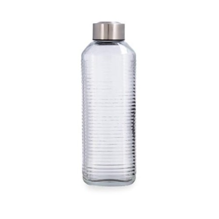 BOTELLA VIDRIO TRANSP ACERO INOX 1,3L VELVET QUID