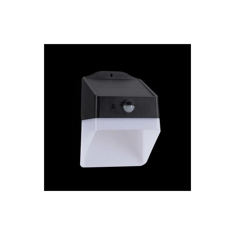 APLIQUE SOLAR PARED 2W 220LM 6000K NEGRO