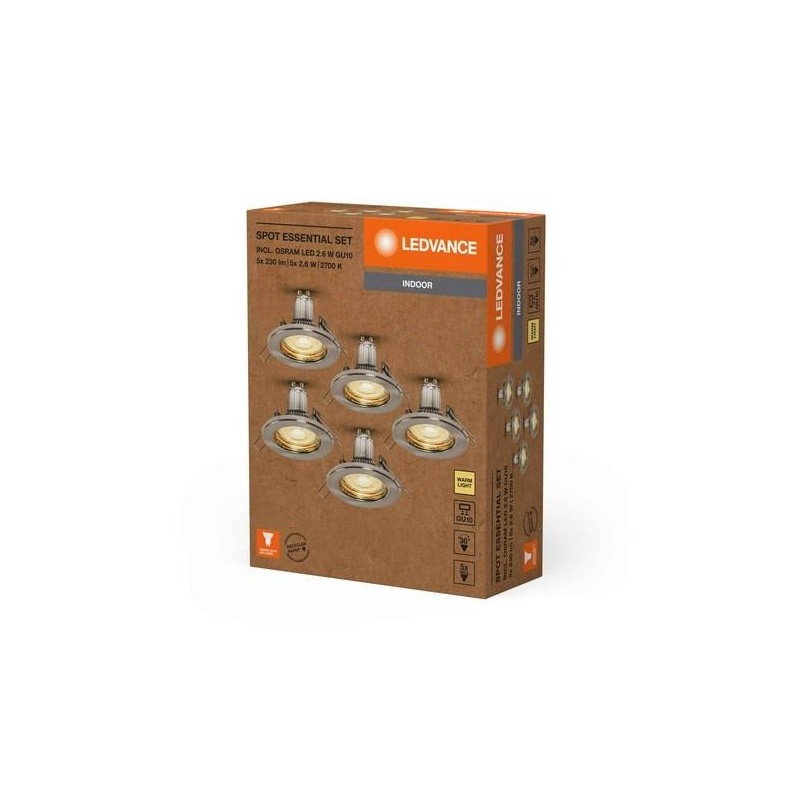FOCO SPOT ESSENTIAL NIQUEL 2.6W GU10 BL-5