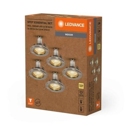 FOCO SPOT ESSENTIAL NIQUEL 2.6W GU10 BL-5