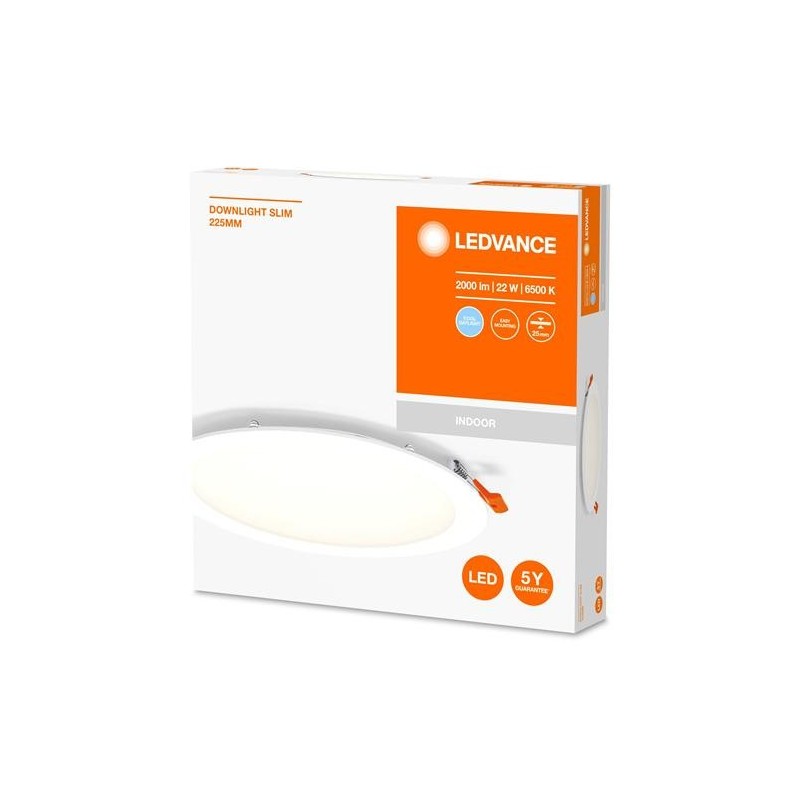 FOCO DOWNLIGHT SLIM 225MM 22W 6500K 230V BLANCO