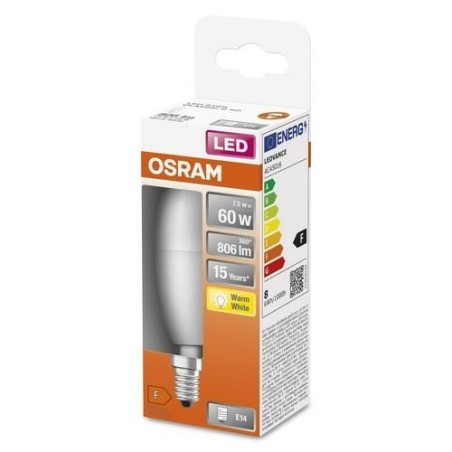 BOMBILLA LED VELA 7W/827 E14 CALIDA