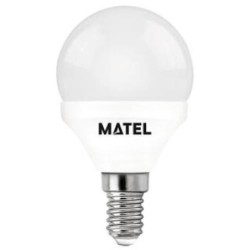 BOMBILLA LED 5 W. ESFERICA E14 LUZ CALIDA 21798