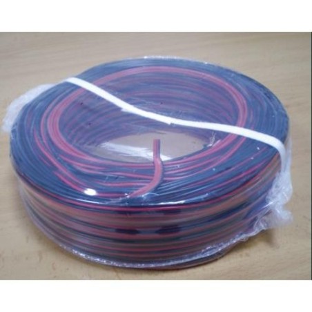 CABLE PARALELO AUDIO 2X0.75 MM. ROJO-NGO. ( M. )
