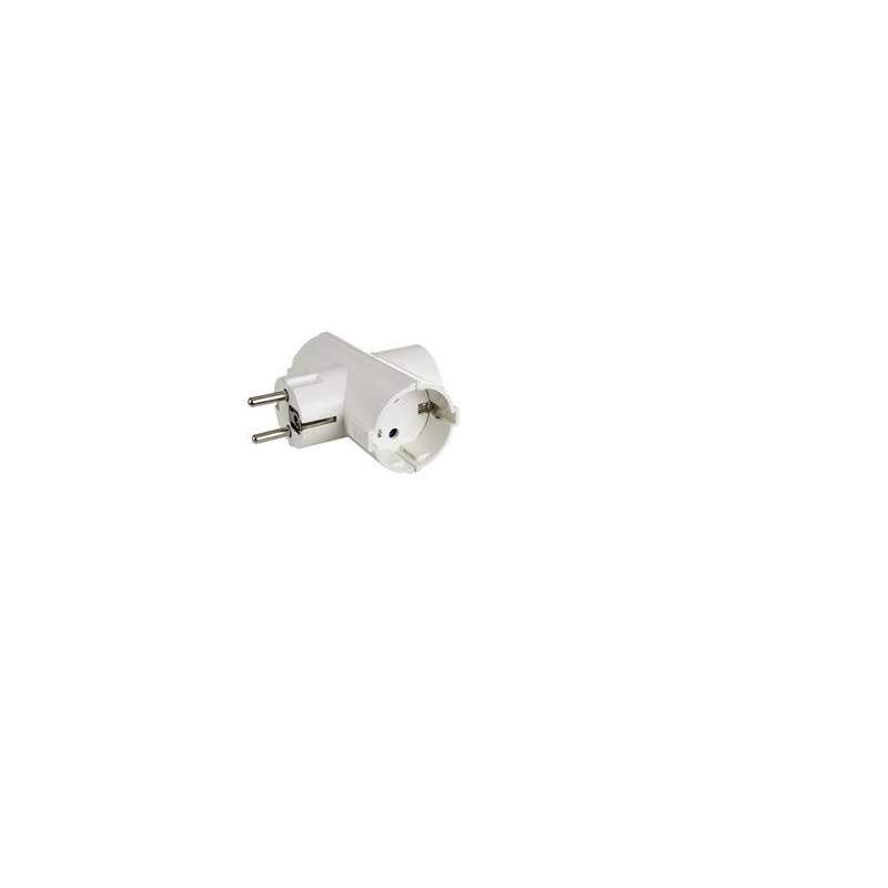 CLAVIJA ADAPTADOR TRIPLE 2P+T 16A 250V BLANCA