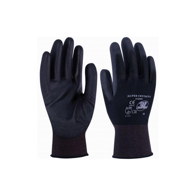 GUANTE SUPERCONTACT N NEGRO TALLA 7 SC-2000