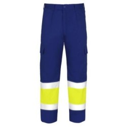 PANTALON ALTA VISIBILIDAD TERGAL AZUL MARINO T-40