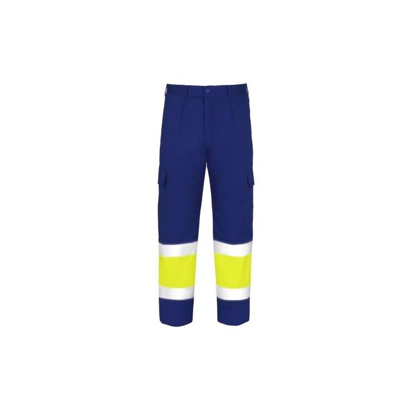 PANTALON ALTA VISIBILIDAD TERGAL AZUL MARINO T-48