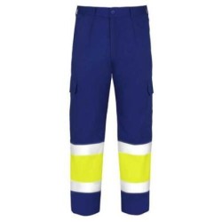 PANTALON ALTA VISIBILIDAD TERGAL AZUL MARINO T-64