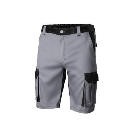 BERMUDA BICOLOR MULTIBOLSILLOS GRIS/NEGRO T-42