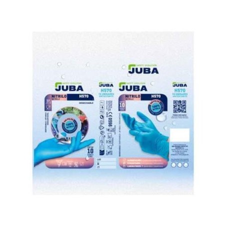 CAJA 10 GUANTES DESECHABLE NITRILO SIN POLVO T.8