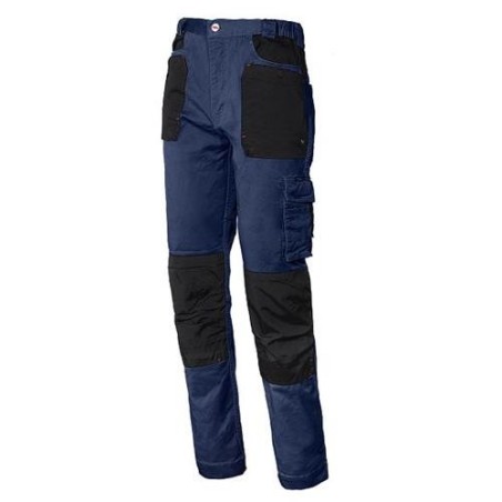 PANTALON STRETCH AZUL/ NEGRO 8730 T-L