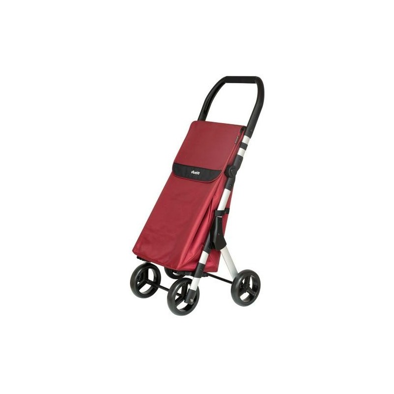 CARRO DE COMPRA 46L MUUVI UP ROJO 4 RUEDAS