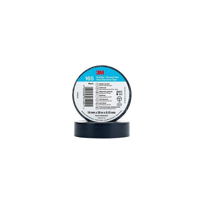 CINTA ELECTRICA PVC TEMFLEX 165 BLANCO 19MMX20M