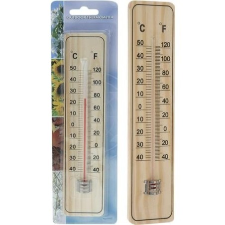 TERMOMETRO MADERA EXTERIOR 225X50X8MM