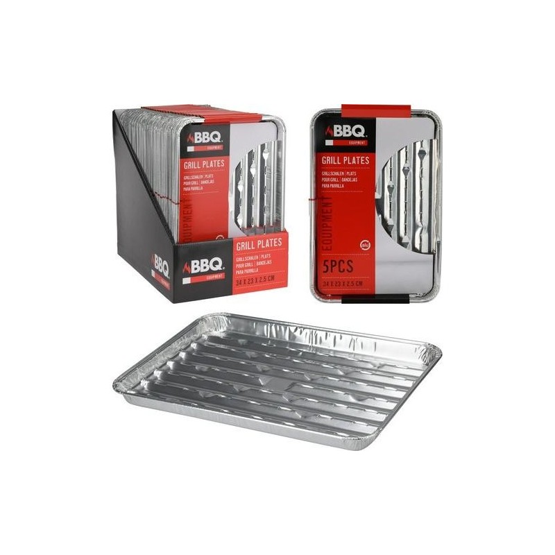 BANDEJA BARBACOA SET 5 PIEZAS 34X23XH.2,5 CM
