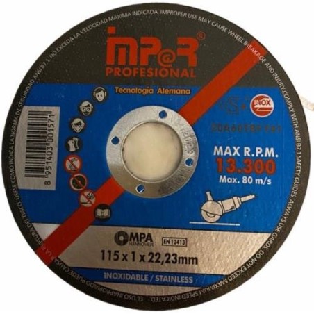 DISCO CORTE 115X1X22,23MM. IMPAR PROFESIONAL 115