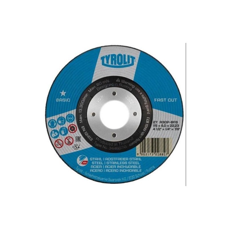 DISCO DESBASTE ACERO/INOX 125X6X22.2 FASCUT