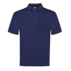 POLO M/CORTA AZUL 1 BOLSILLO T.S 100-AM
