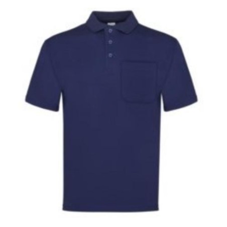 POLO M/CORTA AZUL 1 BOLSILLO T. M 100-AM