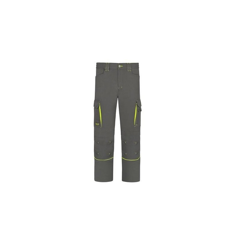 PANTALON STRETCH CON VIVOS FLUOR GRIS L9000 T-46