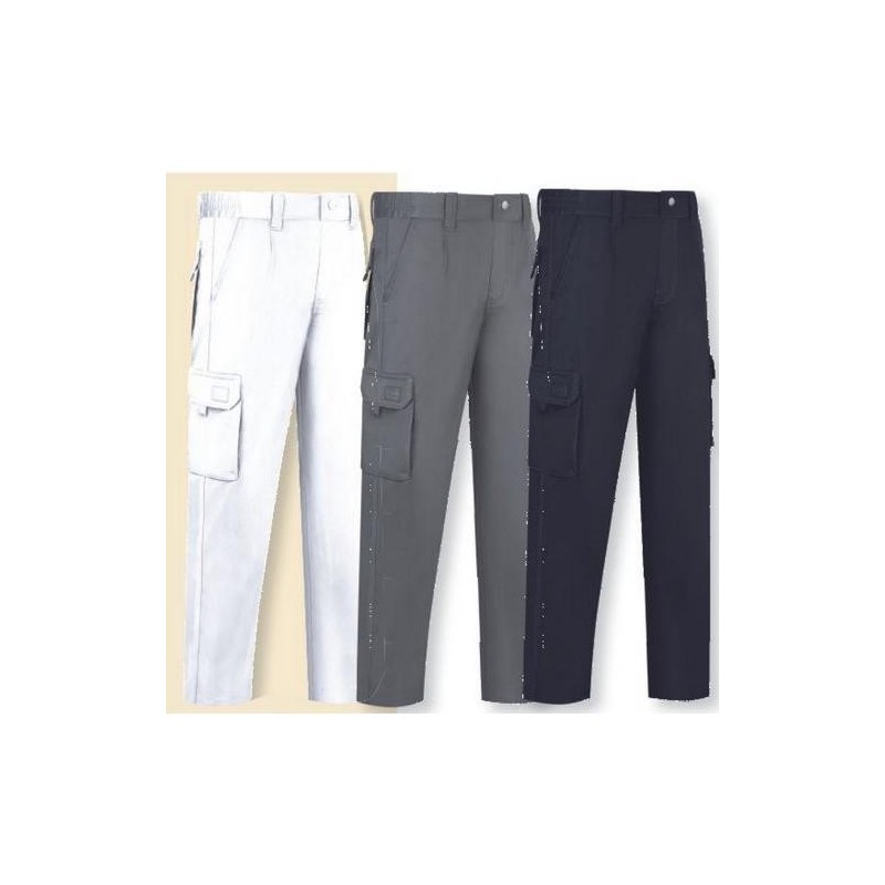 PANTALON STRETCH MULTIBOLSILLOS L9000 GRIS T-42