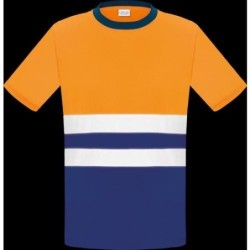 CAMISETA A.V. BICOLOR NARANJA MANGA CORTA L3000 L