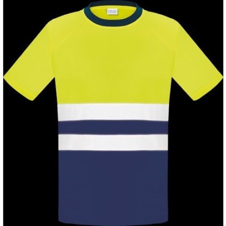 CAMISETA A.V. BICOLOR AMARILLO MANGA CORTA L3000 M