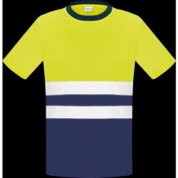 CAMISETA A.V BICOLOR AMARILLO MANGA CORTA L3000 XL