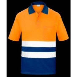 POLO A.V. BICOLOR NARANJA M/C COOLMAX L3000 L