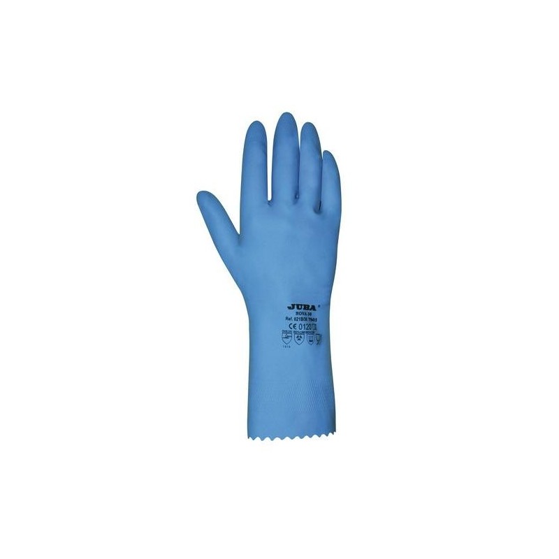 GUANTE S/SOPORTE LATEX NATURAL  T-8 AZUL  621B38/8