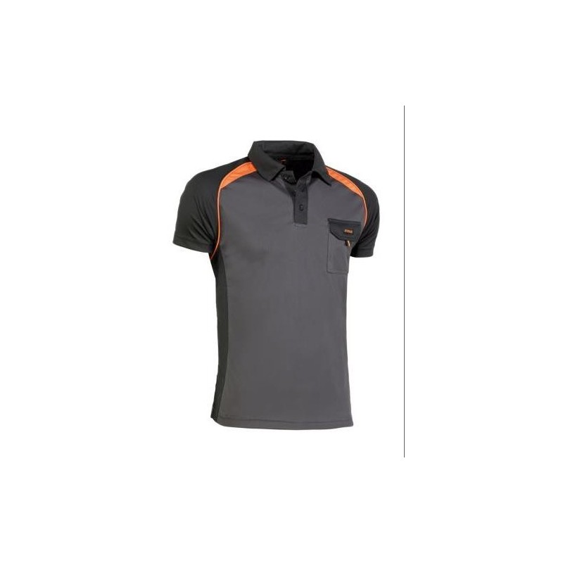 POLO COOL WAY NEGRO/NARANJA 964 L