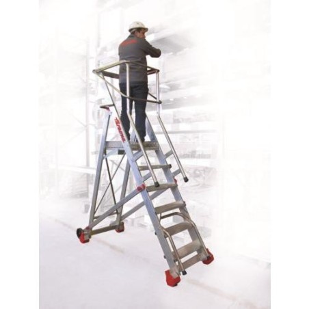 ESCALERA CON PLATAFORMA Y RUEDAS 170 CM. 200/SMT