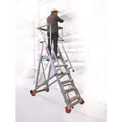 ESCALERA CON PLATAFORMA Y RUEDAS 340 CM. 400/SMT