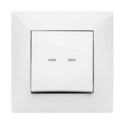 PULSADOR LUMINOSO 10 AH. 250  V.  BLANCO 9111