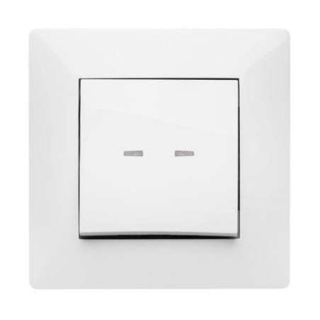 PULSADOR LUMINOSO 10 AH. 250  V.  BLANCO 9111