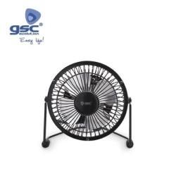 MINI VENTILADOR SOBREMESA 9,5CM 2,5W 5V DC NEGRO