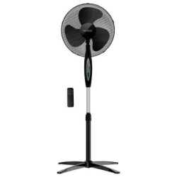 VENTILADOR PIE NAMETIL C/MANDO Y TEMP 43CM 45W NEG