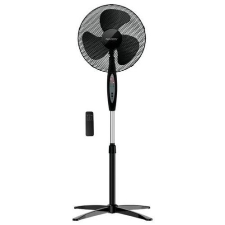 VENTILADOR PIE NAMETIL C/MANDO Y TEMP 43CM 45W NEG