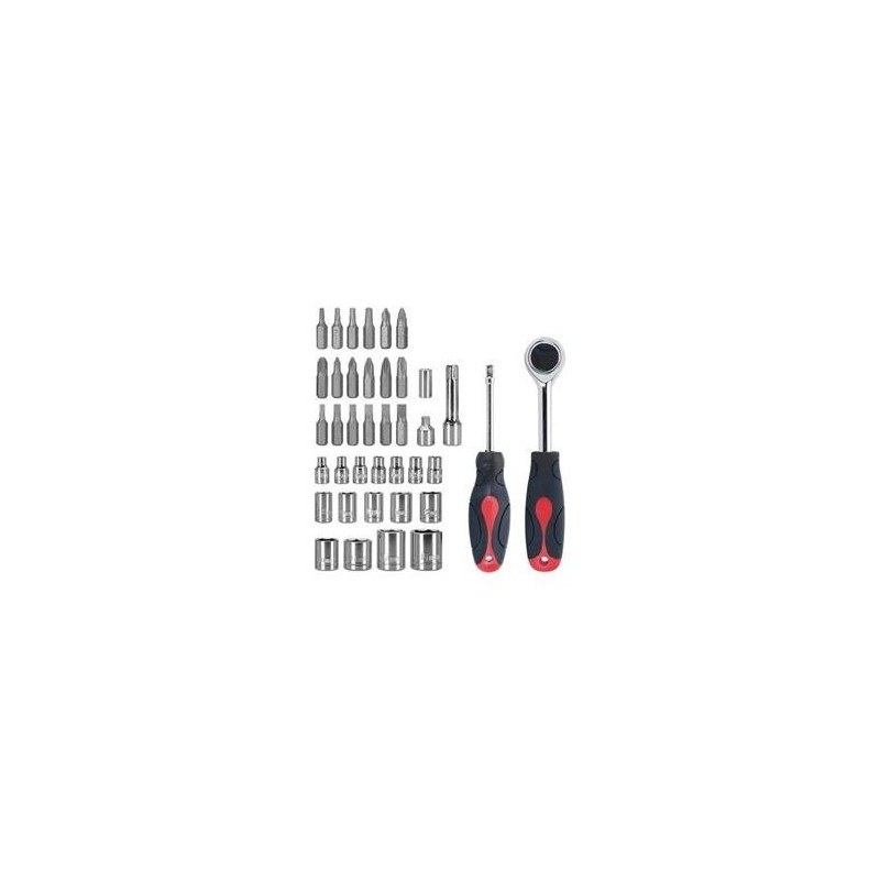 JUEGO LLAVES CARRACA MANGO BI-MAT 40PCS ITJRB40