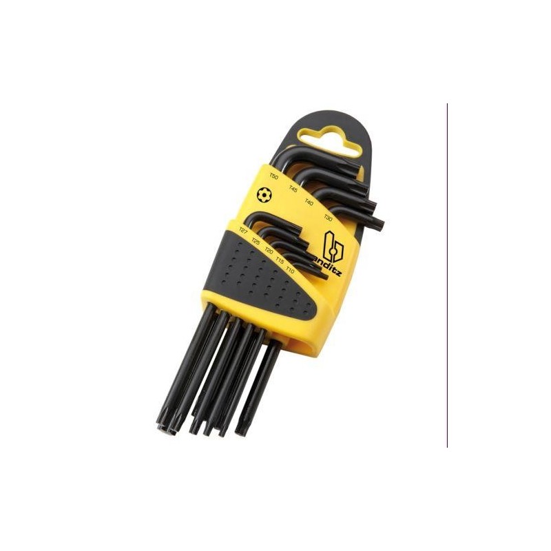 JUEGO LLAVES TORX 9 UNIDADES SEGURIDAD 232380