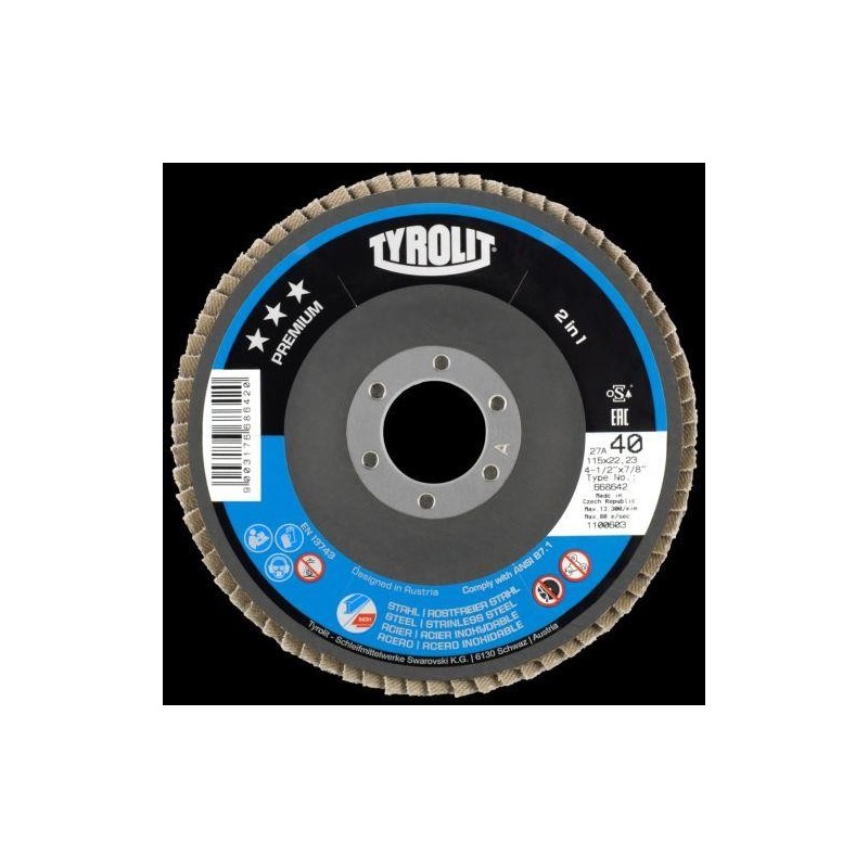 DISCO LAMINAS ACERO/INOXIDABLE 115X22 ZA80-B
